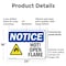 Signmission Hot Surface Sign, 18 in H x 24 in W, Plastic, Hot! Open Flame OS-2PACK-NS-P-1824-L-13535 - alternate 5